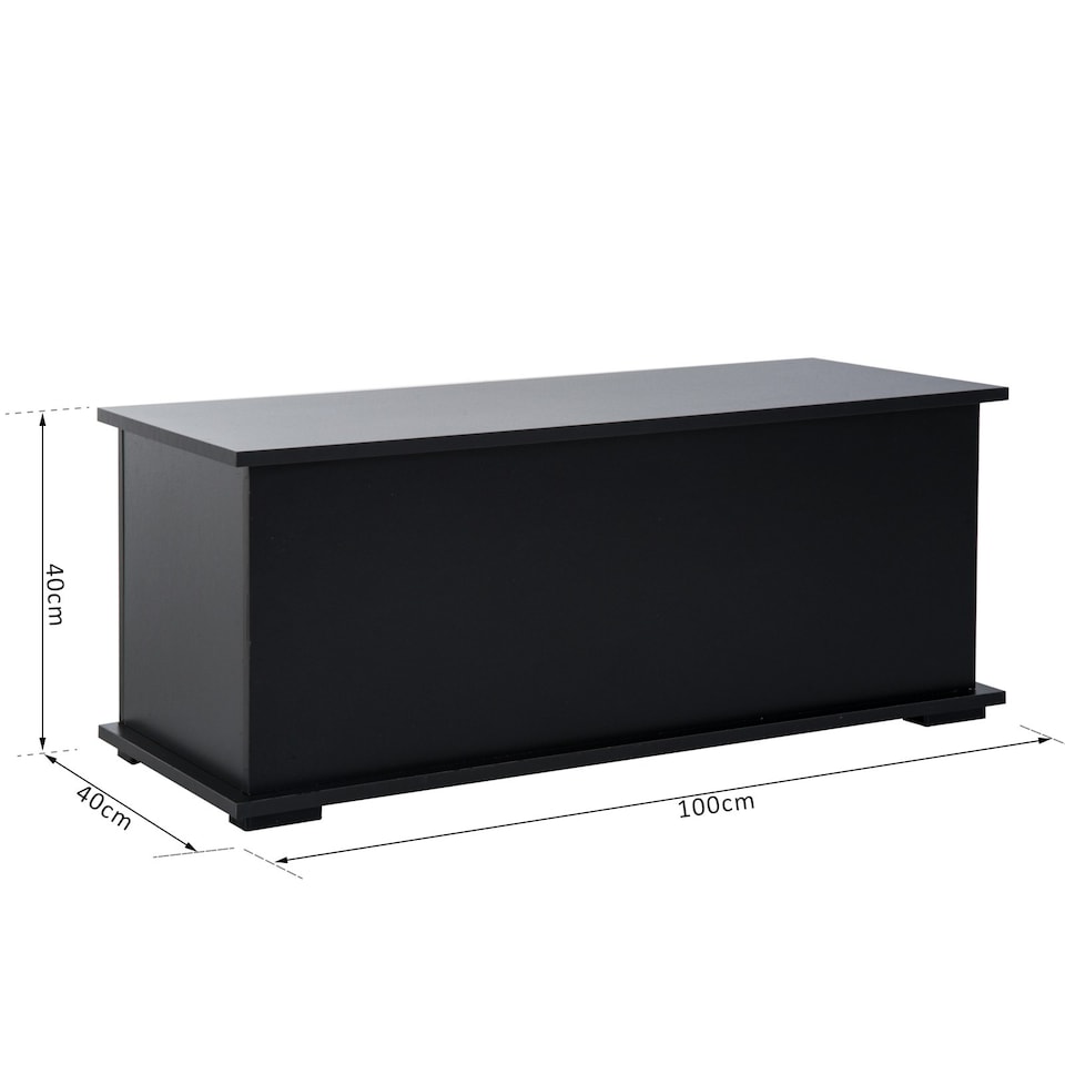 image 1 of HOMCOM Ottoman Storage Box Chest Cabinet Keepsake With Lid Chipboard