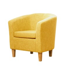 Alderwood Fabric Tub Chair - Yellow