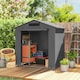 image 1 of Outsunny 6 x 4 ft Outdoor Garden Storage Shed, Waterproof Bike Tent with Vent and Roll-Up Zipper Door,Outdoor Portable Shed Storage Shelter  for Bikes, Dark Grey