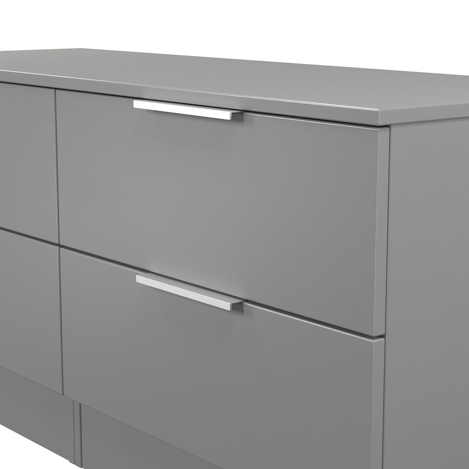 image 1 of Dover 4 Drawer Bed Box in Uniform Grey & Dusk Grey (Ready Assembled) | Grey | Uniform Grey & Dusk Grey