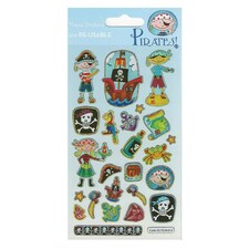 Paper Projects Reusable Pirate Stickers - Multicoloured - One Size (UTSG30737)