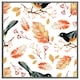 image 4 of Birds & leaves in autumn (Picutre Frame) Brown | Oak | M