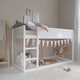 image 2 of Lykke Midsleeper Cabin Bed Reversible with Straight Ladder in White