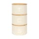 image 1 of Harbour Housewares 3pc Stacking Tea Coffee Sugar Canister Set with Bamboo Lids - Cream