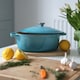 image 6 of Argon Tableware Oval Cast Iron Casserole Dishes - 4.68L - Teal Ombre - Pack of 2 | Blue | Teal Ombre | 2
