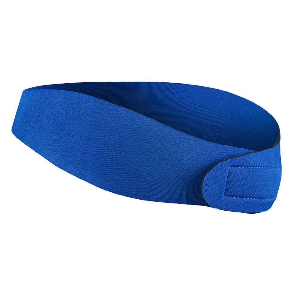 image 1 of Unisex Adult Swim Adjustable Headband | Quick Dry Neoprene Ear Coverage | Blue | Blue | One Size | 1