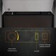 image 4 of HOMCOM Electric Fireplace Stainless Steel 2KW Heater LED Fire Flame Silver | Brown