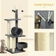 image 3 of PawHut 121cm Cat Tree Tower Activity Centre with Scratching Post Grey