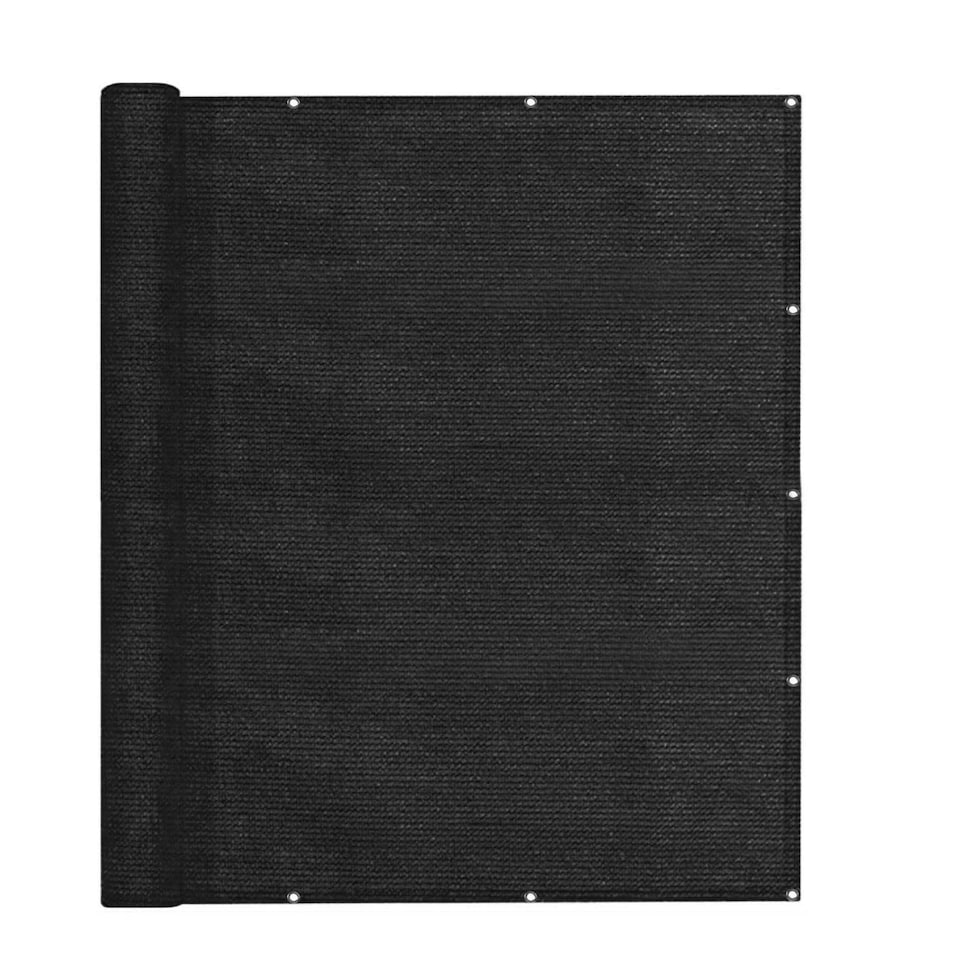 image 1 of True Products Black Privacy & Balcony Screening Net Heavy Duty 180gsm with Eyelets 1.83m x 4m