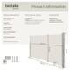 image 6 of Garden Privacy Screen with retractable side awning and aluminium casing | Cream | beige | 1