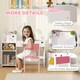 image 6 of AIYAPLAY Kids Desk and Chair Set, Toddler Table and Chair Set | White