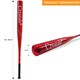 image 2 of 32" Heavy Duty Metal Baseball Bat Rounder Softball Pole Stick Stainless Steel