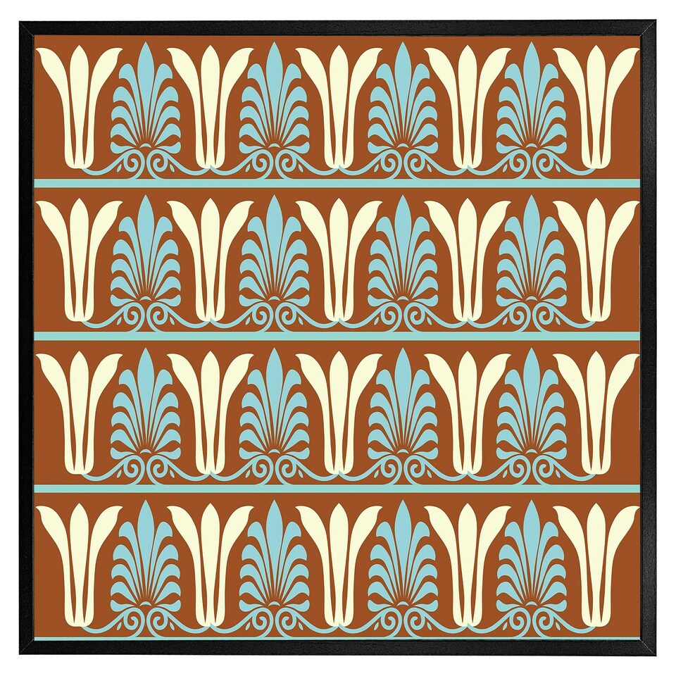 image 1 of Egyptian flower ornament pattern (Picutre Frame) White | M