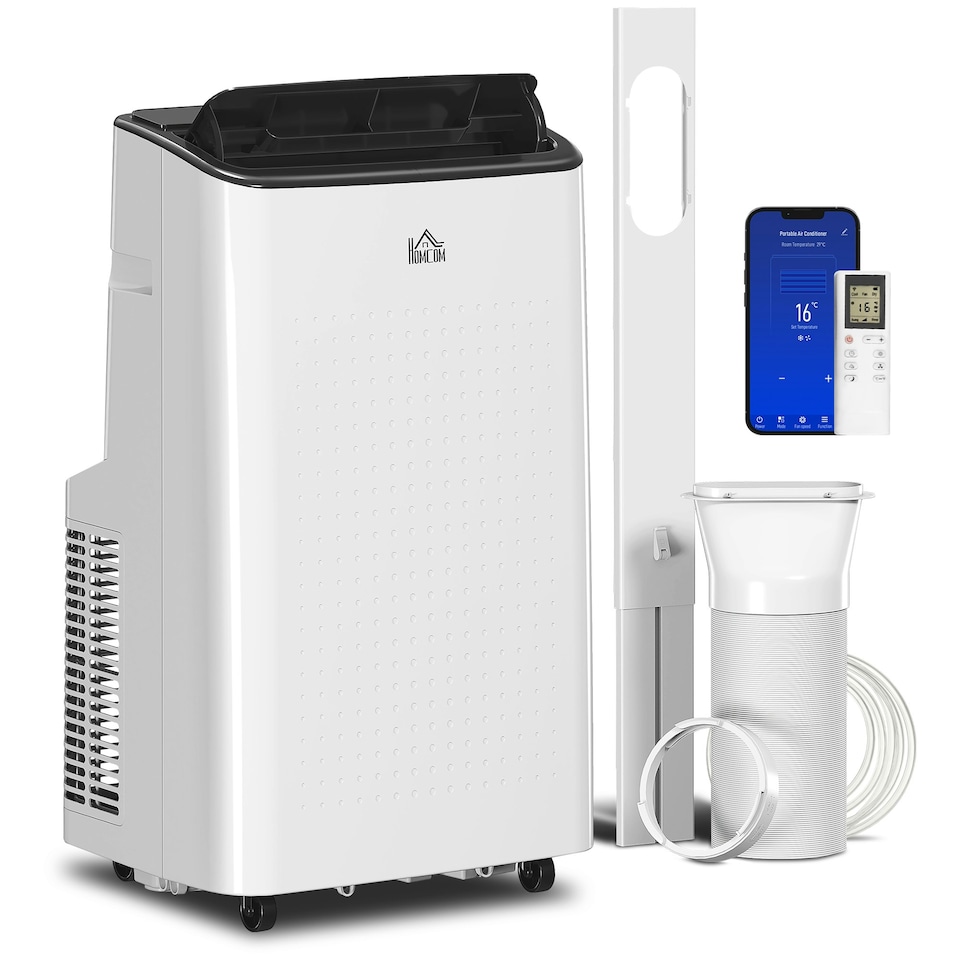 image 1 of HOMCOM 12000 BTU Portable Air Conditioner Unit with WiFi Smart App, 26m²