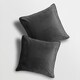 image 1 of Matte Velvet Soft Plain Scatter Cushion - 43cm x 43cm Multi | Charcoal