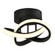 image 2 of Modern LED Black Ceiling Light with Swirl Thick Metal Strip Creates 1253 Lumens | Black | Black | 1