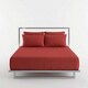 image 1 of Luxury 250TC Housewife Satin Stripe Pillowcase Pair Soft Touch | Red | Standard