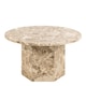 image 1 of Naxos Round Coffee Table in Brown Marble