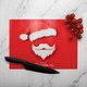 image 2 of Santa Claus Hat And Beard Dining Glass Chopping Board | Multi