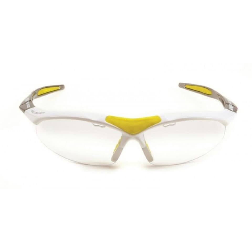 Karakal Unisex Adult Pro 3000 Sports Glasses - White/Yellow - One Size | White