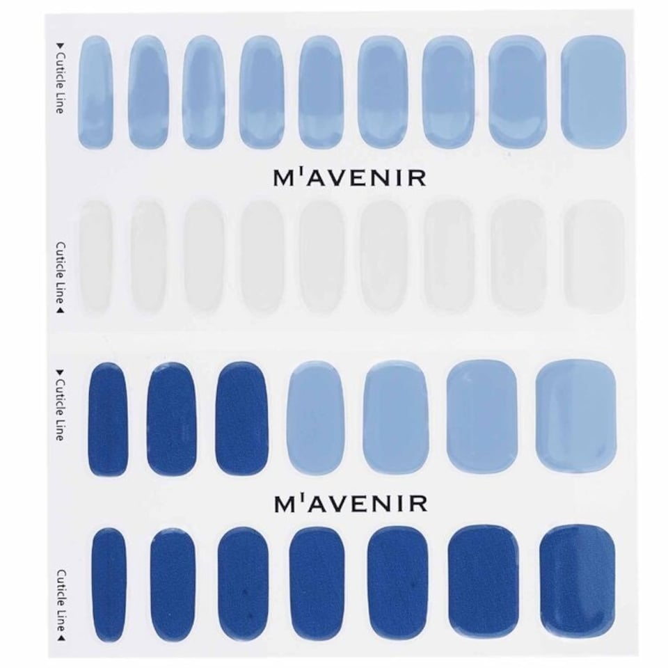 image 1 of Nail Sticker (blue) - # Rainyblue Nail - 32pcs Blue