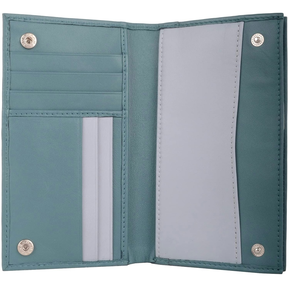 image 1 of Genuine Soft Leather Bi-Fold RFID Protected Multi-Colour Purse | Blue | Aqua