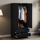 image 2 of Vida Designs Denver 2 Door 2 Drawer Wardrobe With Shelf & Clothes Rail, Black