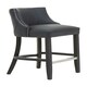 image 1 of Interiors by Premier Black Bar Stool with Back, Velvet Seat Breakfast Bar Chair, Kitchen Stool with Footrest, Chair for Bar, Home