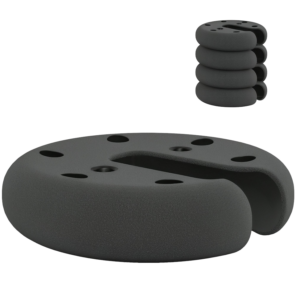 image 1 of Outsunny Tent Weight Base 4pcs Gazebo Foot Leg Pole Anchor Weights Marquee
