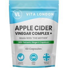 Apple Cider Vinegar Complex Capsules - With 'The Mother' + Turmeric, Ginger & Capsicum - 1500mg - 60 Capsules
