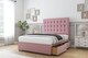 image 4 of Sloomy Alabama Pink Plush Divan Bed Base No Drawers With 54 Inch Floor Standing Headboard | Pink | Pink | Single | 1