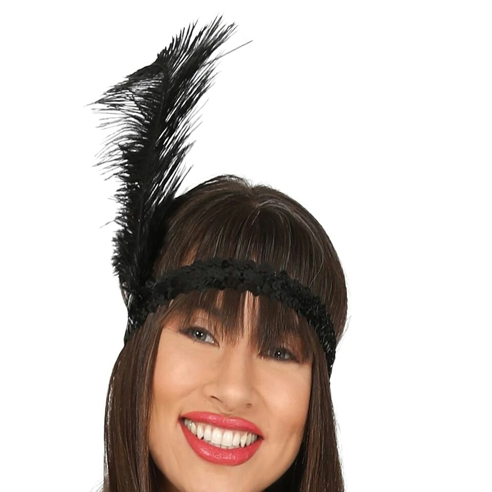 image 1 of Fancy Dress Adult Charleston Black - M
