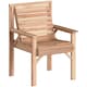 image 1 of Outsunny Wood Garden Chair Outdoor Dining Chair with Curved Seat, Natural | Brown | Grey | 66W x 65D x 90H cm