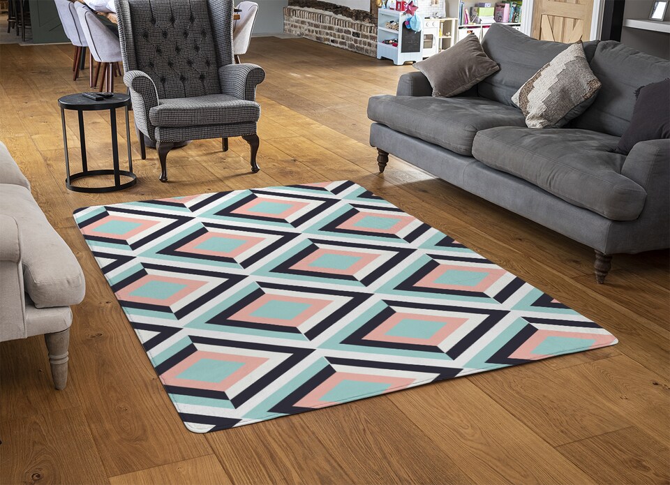 image 1 of Geometric Pattern Rug | Multi