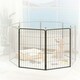 image 2 of PawHut 2 Piece Expansion Pack Dog Pen for Large Dogs, 100cm Tall, Black | Multi | Not provided