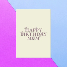 Floral Happy Birthday Greetings Card