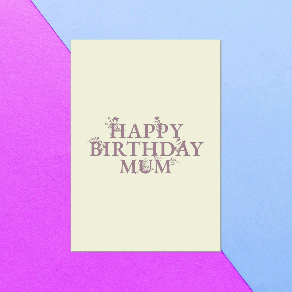 Floral Happy Birthday Greetings Card