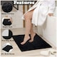 image 2 of VELVETIO Shiny Sparkling Bath Set Anti Slip Pedestal Mat Bathroom Rugs Black