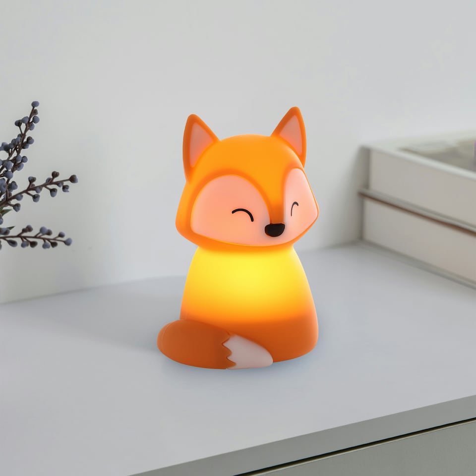 image 1 of EGLO Castellino Fox Night Light Table Lamp for Kids
