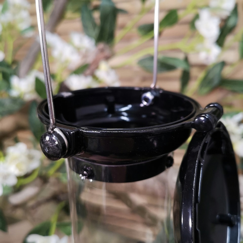 image 1 of Heavy Duty Flick and Click Garden Wild Bird Hanging Black Metal Nyjer Feeder