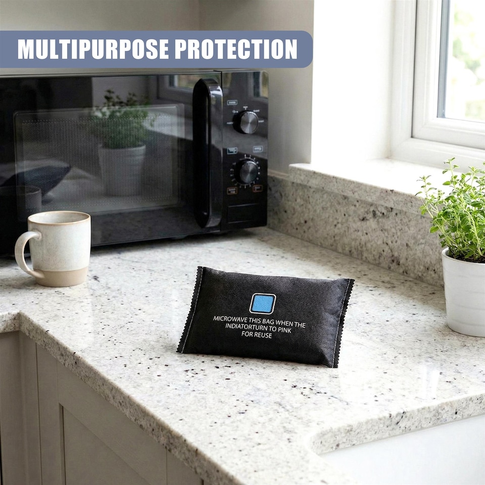 image 1 of GEEZY Reusable Car Dehumidifier Bags Set of 2 350g Activated Carbon Moisture Absorbers
