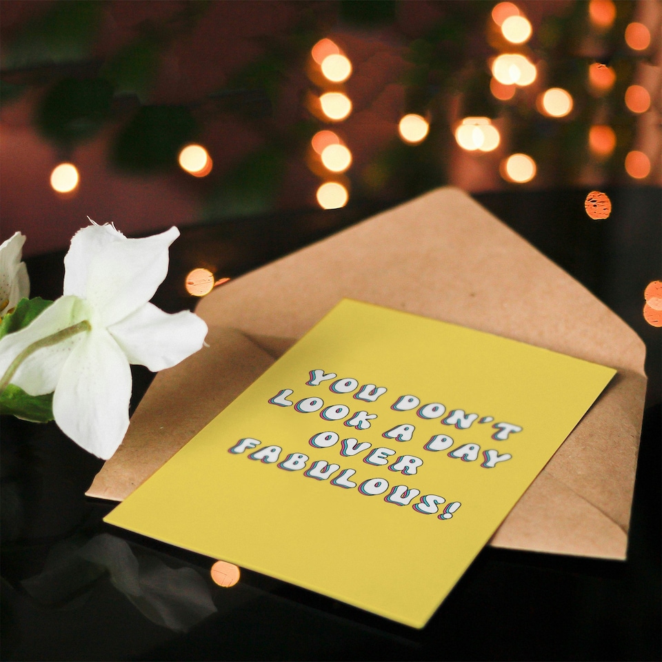 image 1 of Don't Look Day Over Fabulous Fun Joke Funny Birthday Card