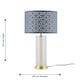image 8 of Aura - Satin Brass Table Lamp with Grey Cut Out Shade Bronze | Grey