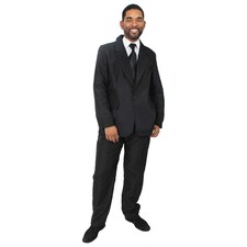 Black Suit Costume Jacket & Trousers | Black | L