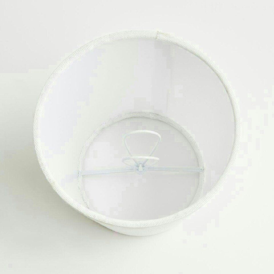image 1 of White Linen Clip On Shade N/A