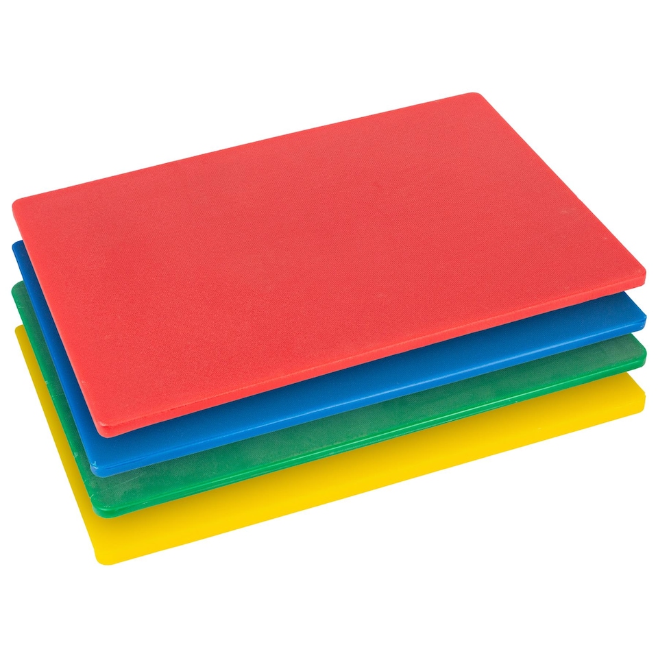 image 1 of Argon Tableware 4pc Colour-Coded Plastic Chopping Board Set - Multi | Multi | Multi