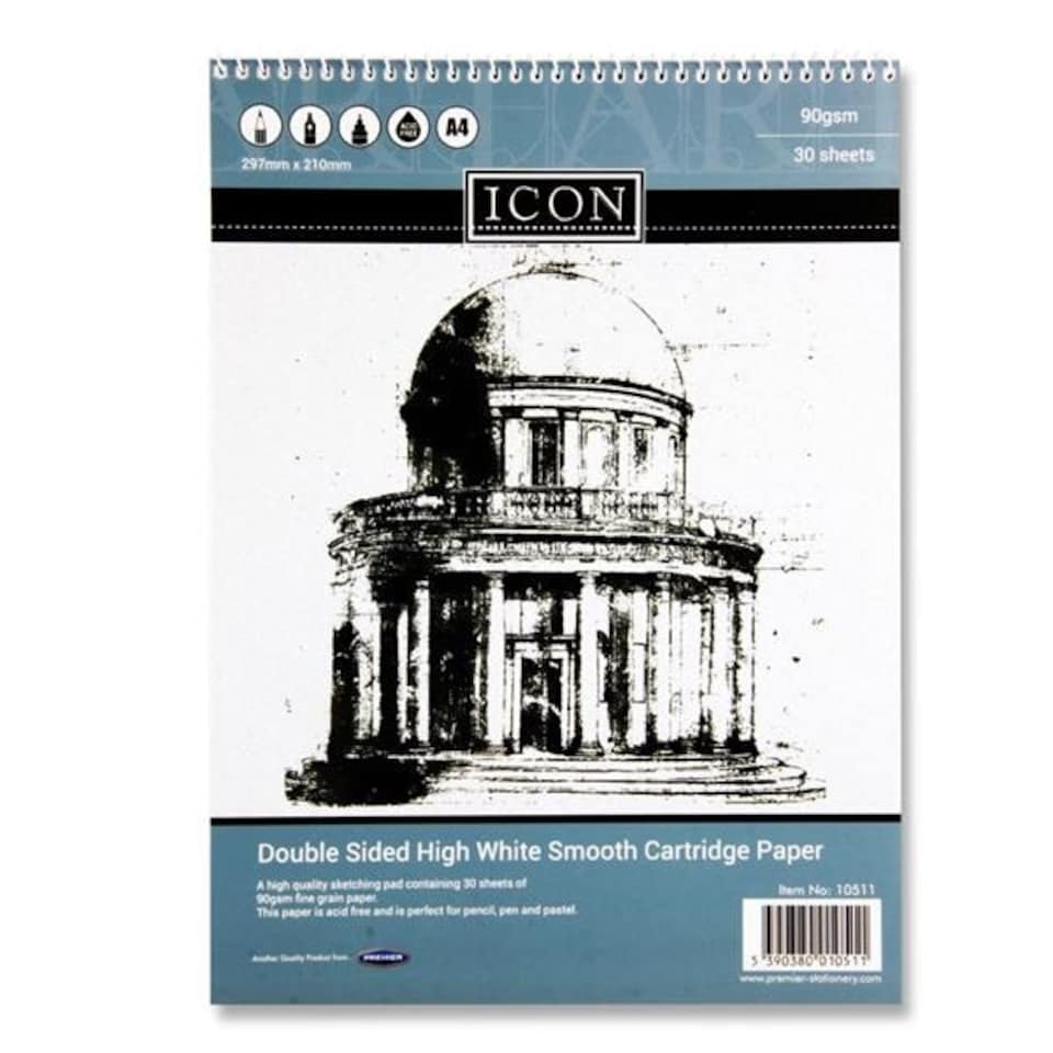 image 1 of A4 90gsm 30 Sheets Spiral Sketch Pad by Icon