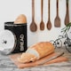 image 5 of Harbour Housewares Black Round Metal Kitchen Bread Bin Kitchen Caddy Kitchen Storage Containers Tin Canister