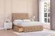 image 2 of Sloomy Cambridge Sand Naples Divan Bed Base 2 Drawers Left Side With 26 Inch Strutted Headboard & 12 Inch Matching Footboard | Cream | Sand | Double | 1