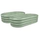 image 1 of Harbour Housewares Rounded Galvanised Steel Raised Garden Beds - 120cm x 60cm - Green - Pack of 2 | Green | Green